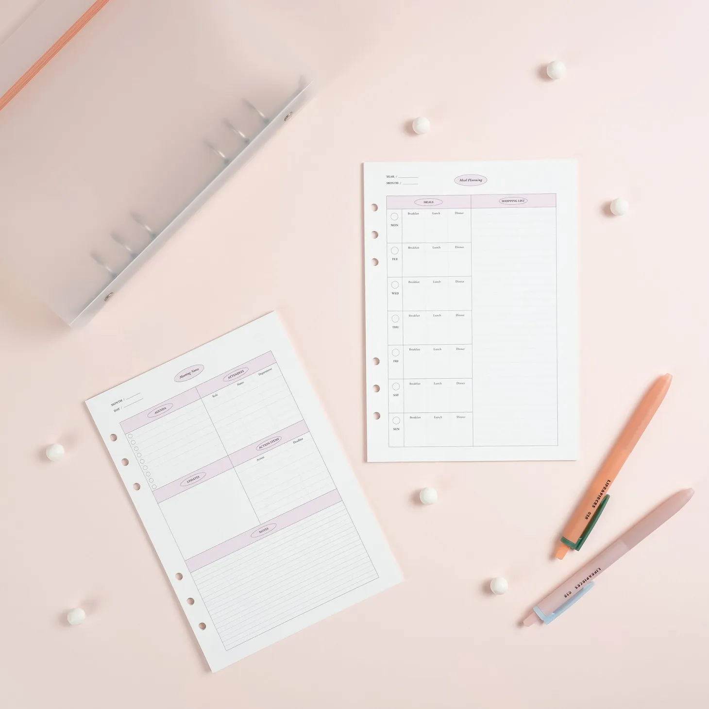 MYO Life 6 Ring A5 Planner Refill