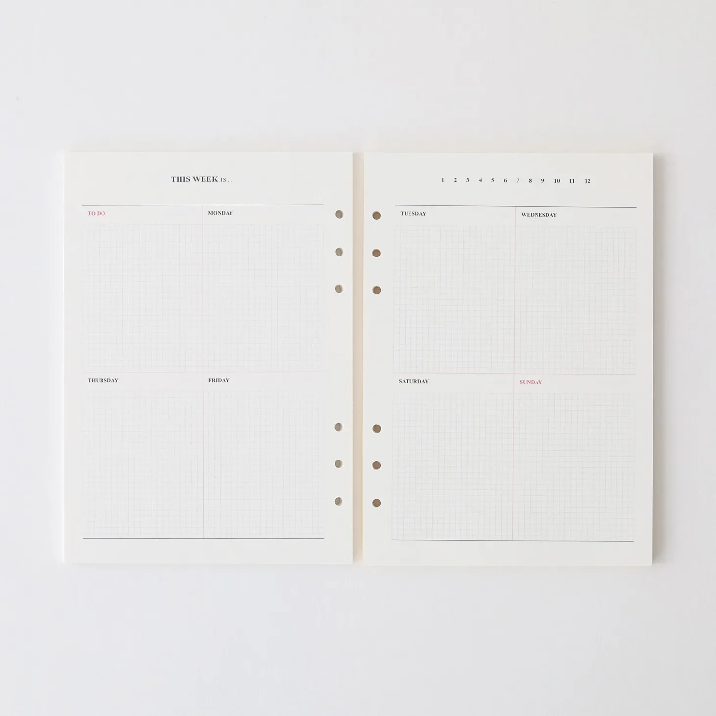 MYO 6 Ring A5 Planner Refill