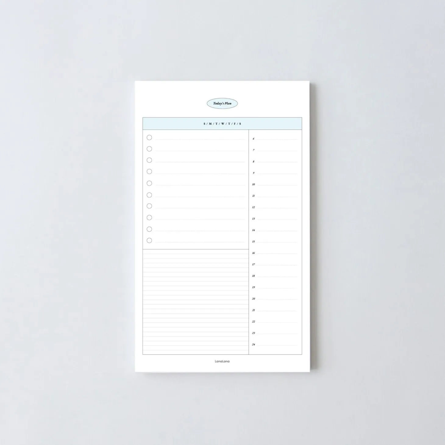 MYO Today Planning Notepad