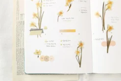 Narcissus Pressed Flower Sticker