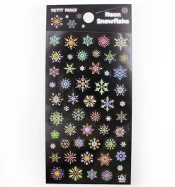 Neon Snowflake Deco Sticker