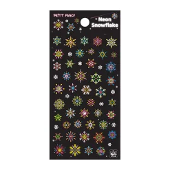 Neon Snowflake Deco Sticker
