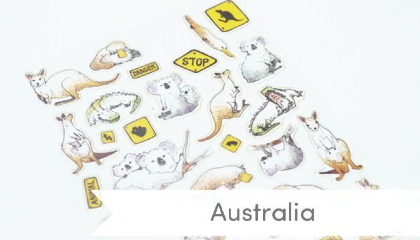New Zealand/Australia Animal Deco Sticker