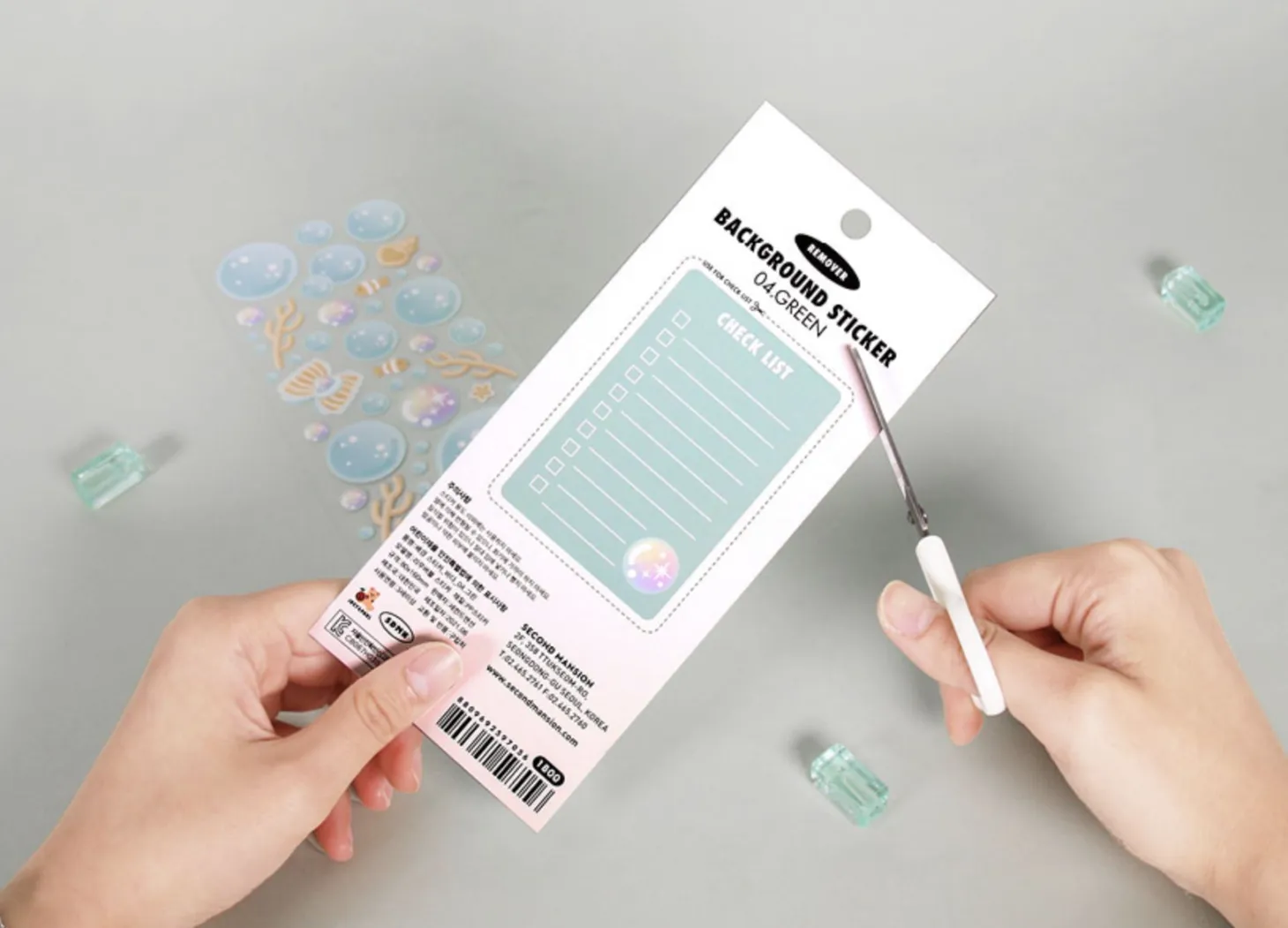Ocean Background Removable Sticker v1