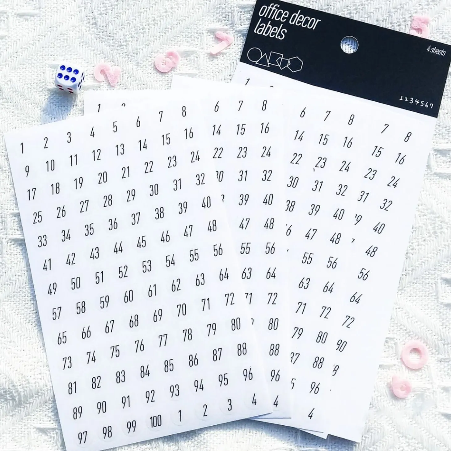 Office Number PET Deco Sticker