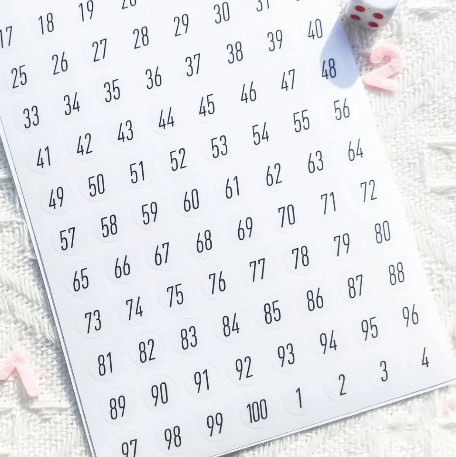 Office Number PET Deco Sticker