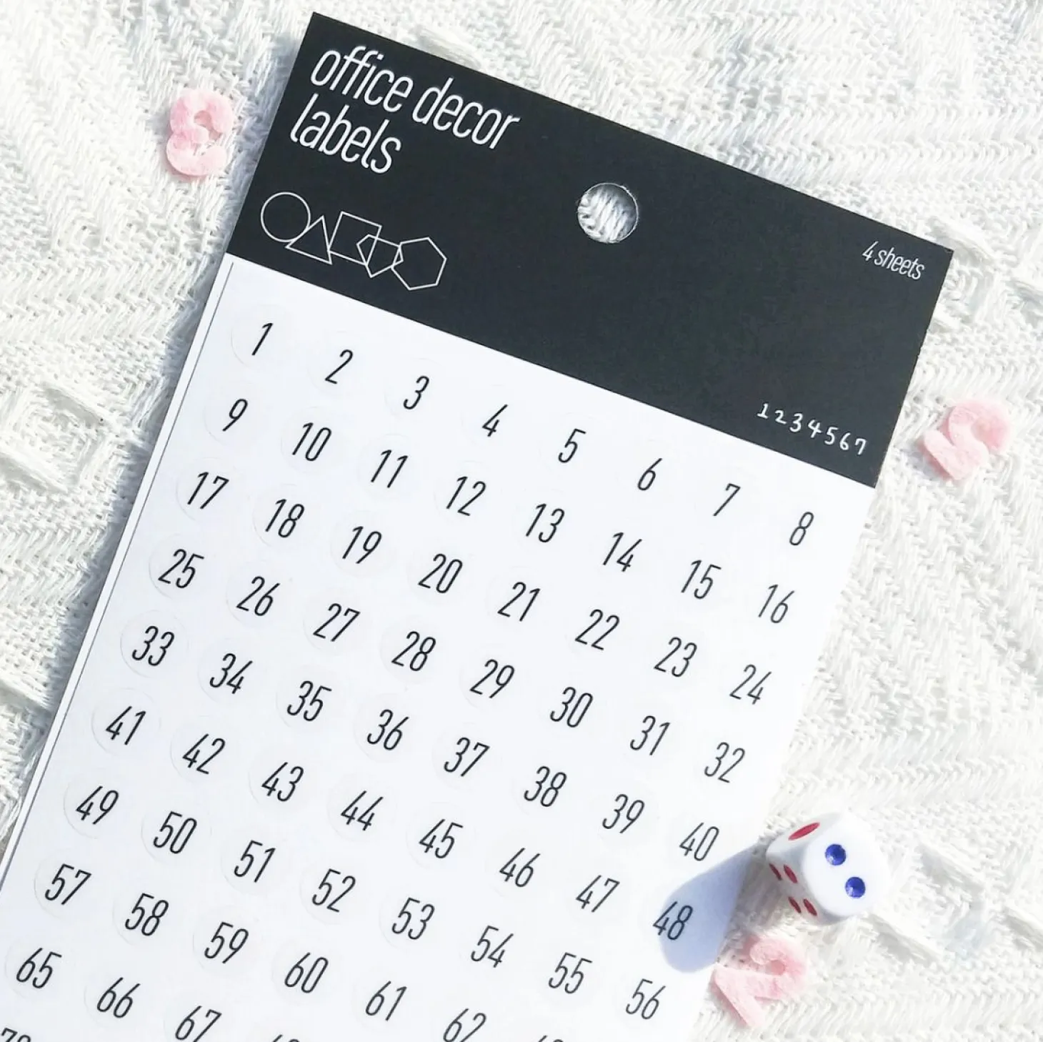 Office Number PET Deco Sticker