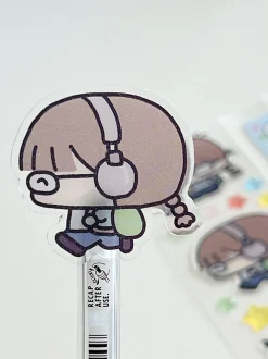 Otaku Girl Epoxy Sticker