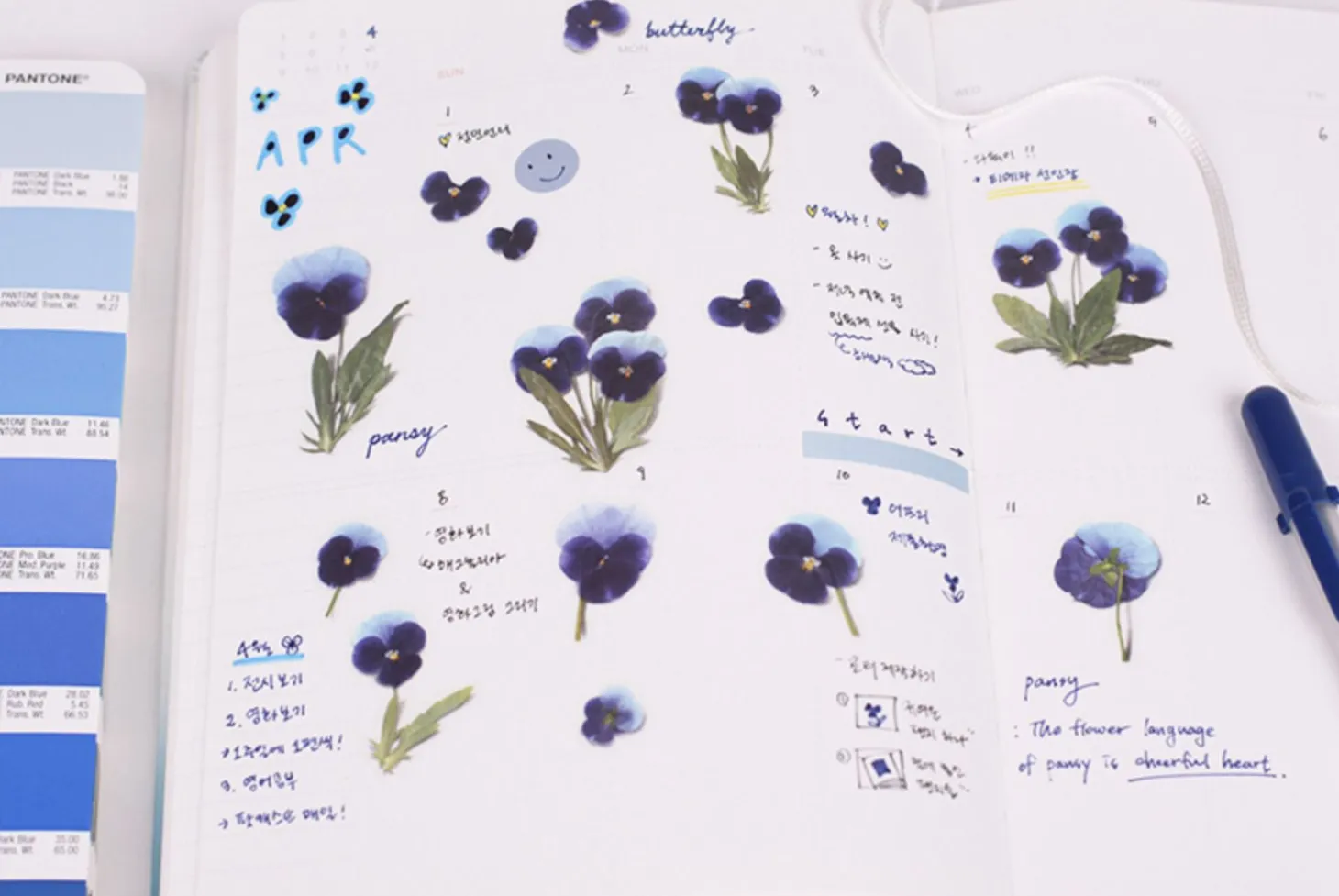 Pansy Pressed Flower Sticker