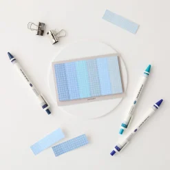 Pastel Blue Grid Index Sticky Note