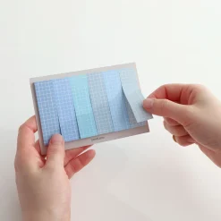 Pastel Blue Grid Index Sticky Note