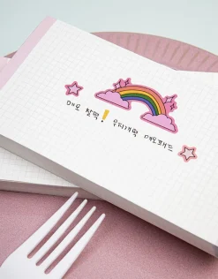 Pastel Rainbow Grid Memo Pad