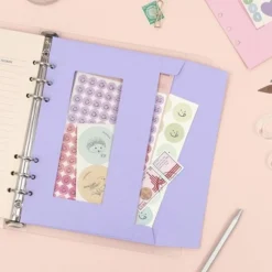 Pastel 6 Ring A5 Window Envelope