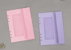 Pastel 6 Ring A5 Window Envelope