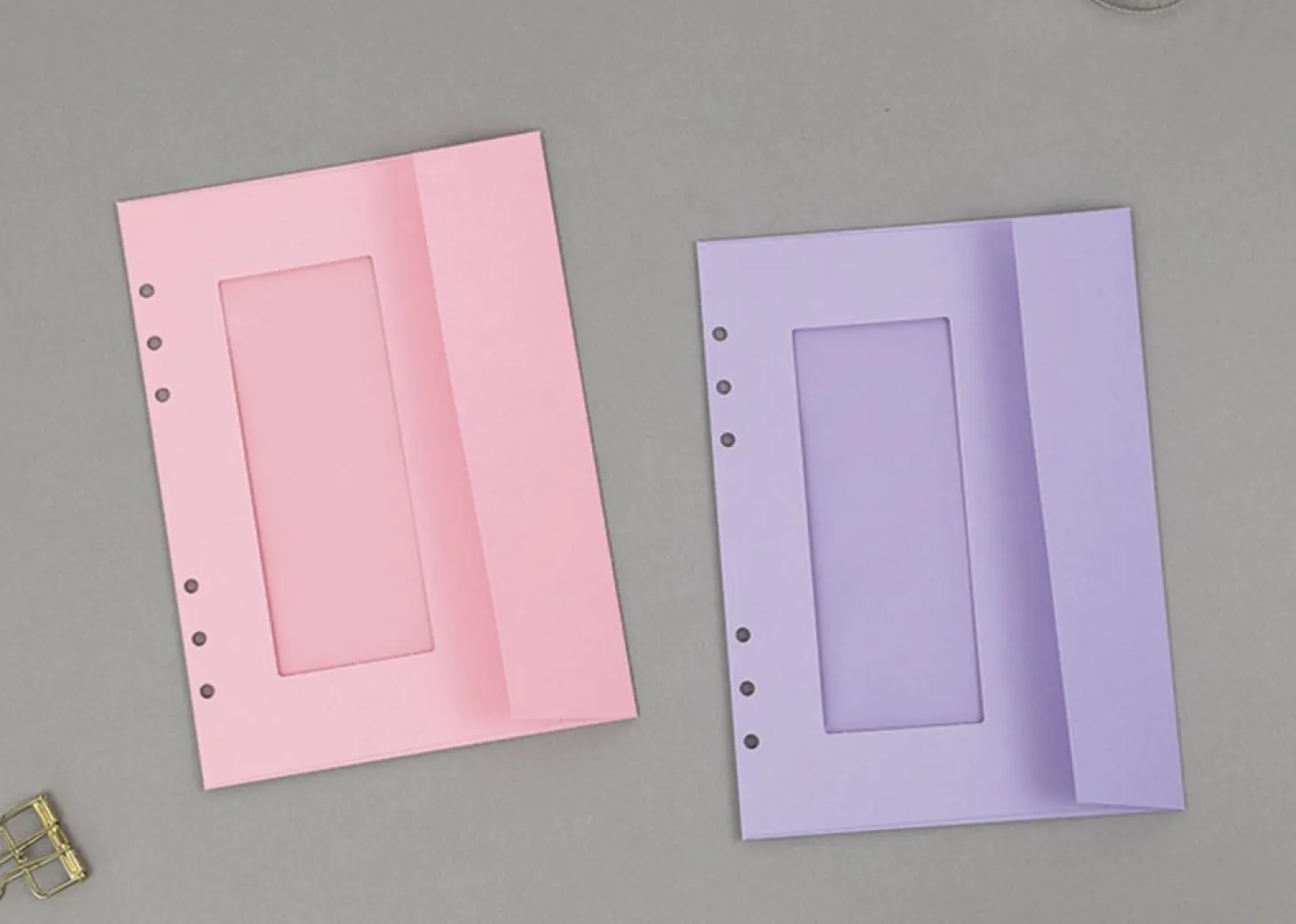 Pastel 6 Ring A5 Window Envelope