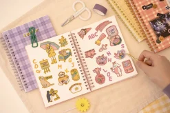 Pattern Check Double-sided Sticker Book