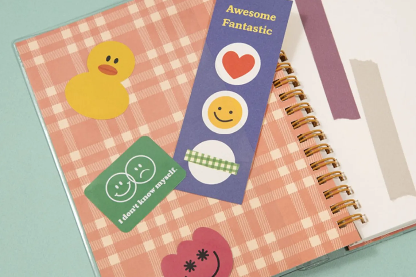 Pattern Check Double-sided Sticker Book