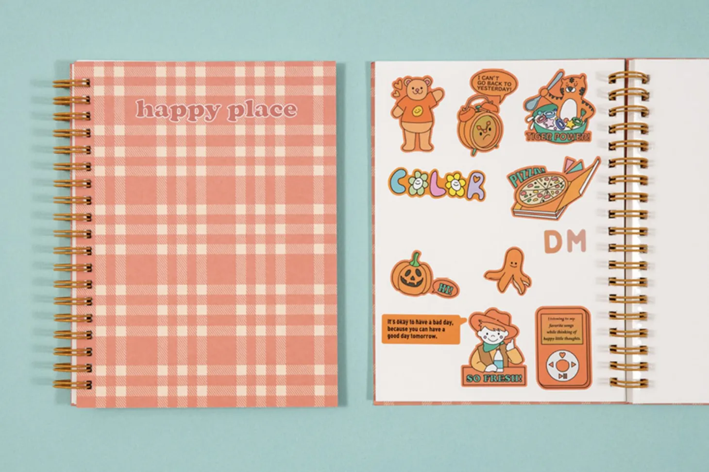 Pattern Check Double-sided Sticker Book