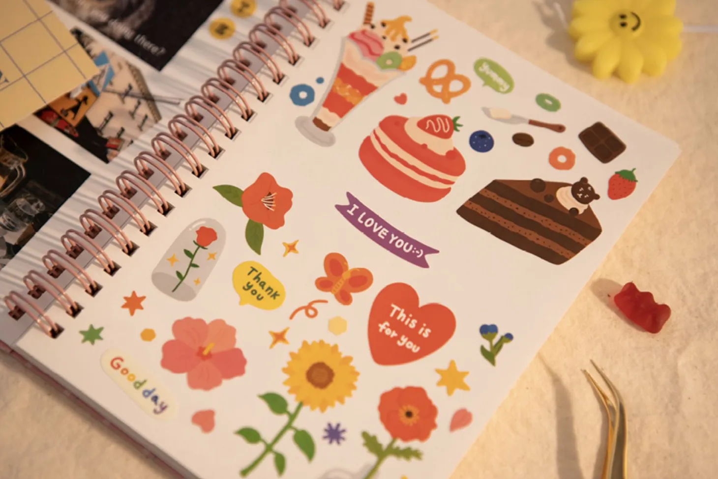Pattern Check Double-sided Sticker Book