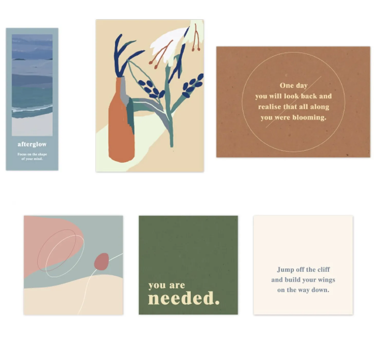 15pcs Afterglow Deco Paper Set
