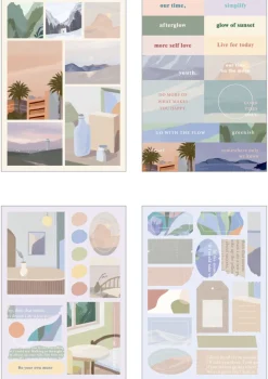 8pcs Afterglow Deco Sticker Set