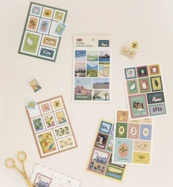 6pcs Afterglow Stamp Sticker Set
