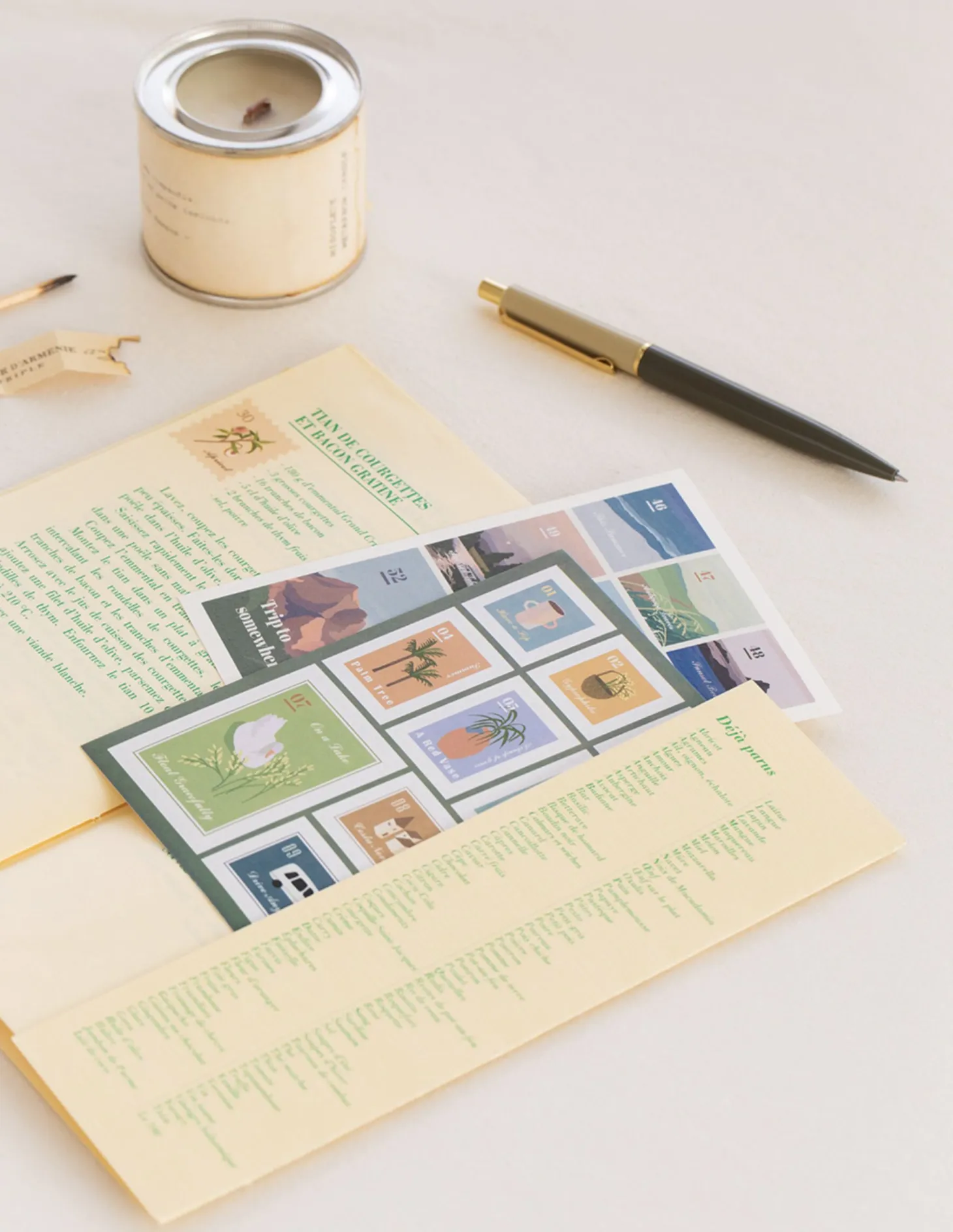 6pcs Afterglow Stamp Sticker Set