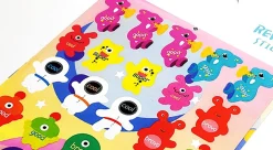 7pcs Alien Reward Paper Sticker Set