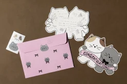 3pcs Animal Friends Card & Envelope Set