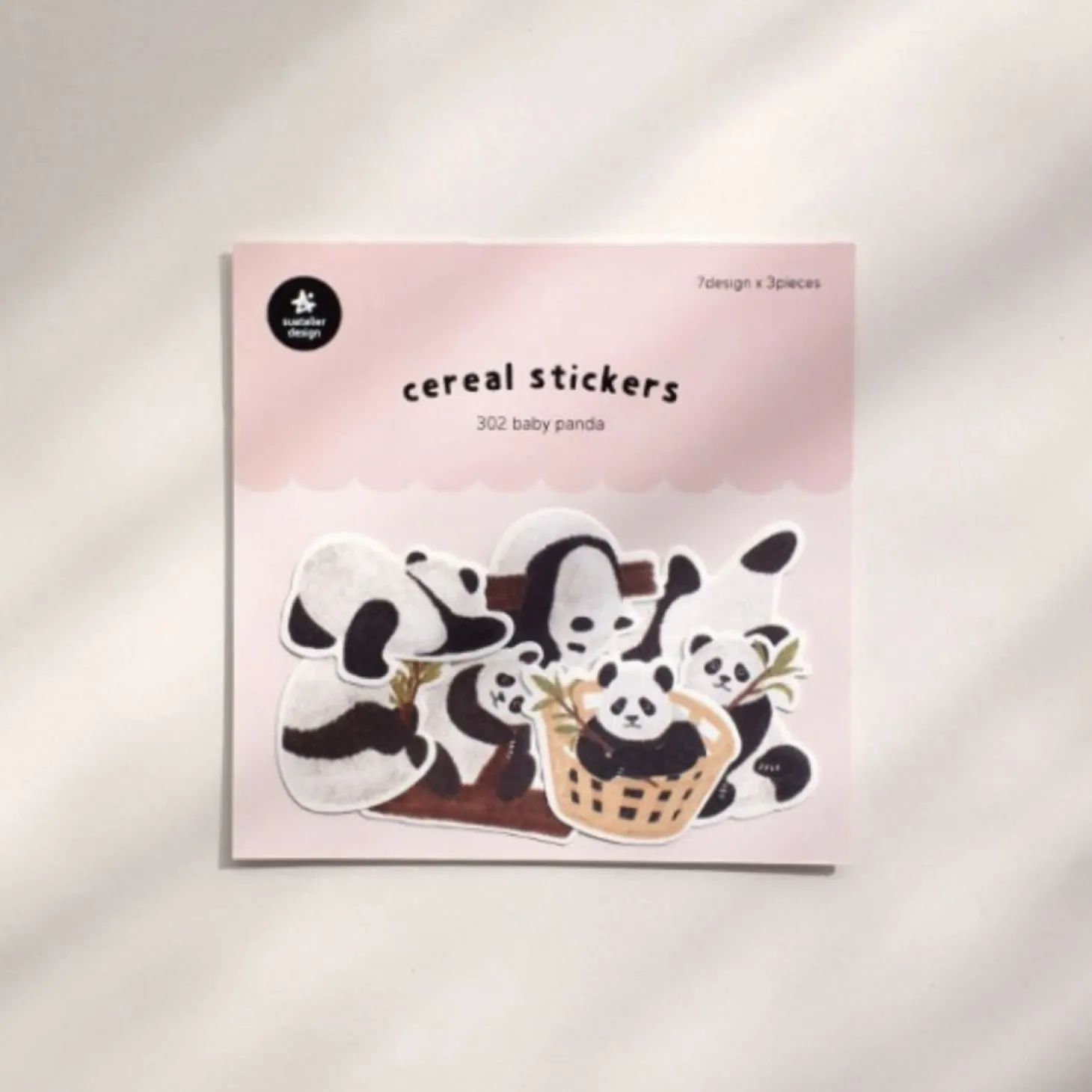 21pcs Baby Panda Cereal Sticker Set