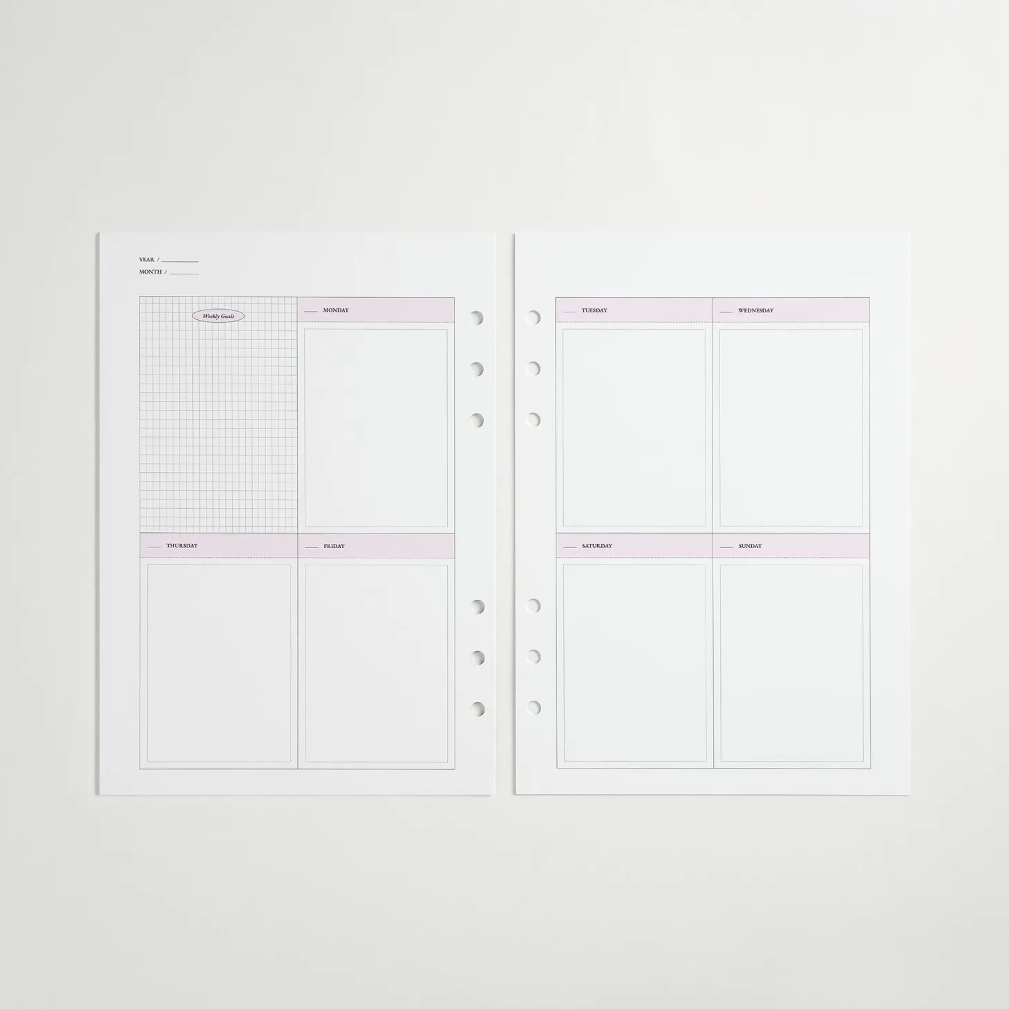 7pcs Basic 6 Ring A5 Binder Set