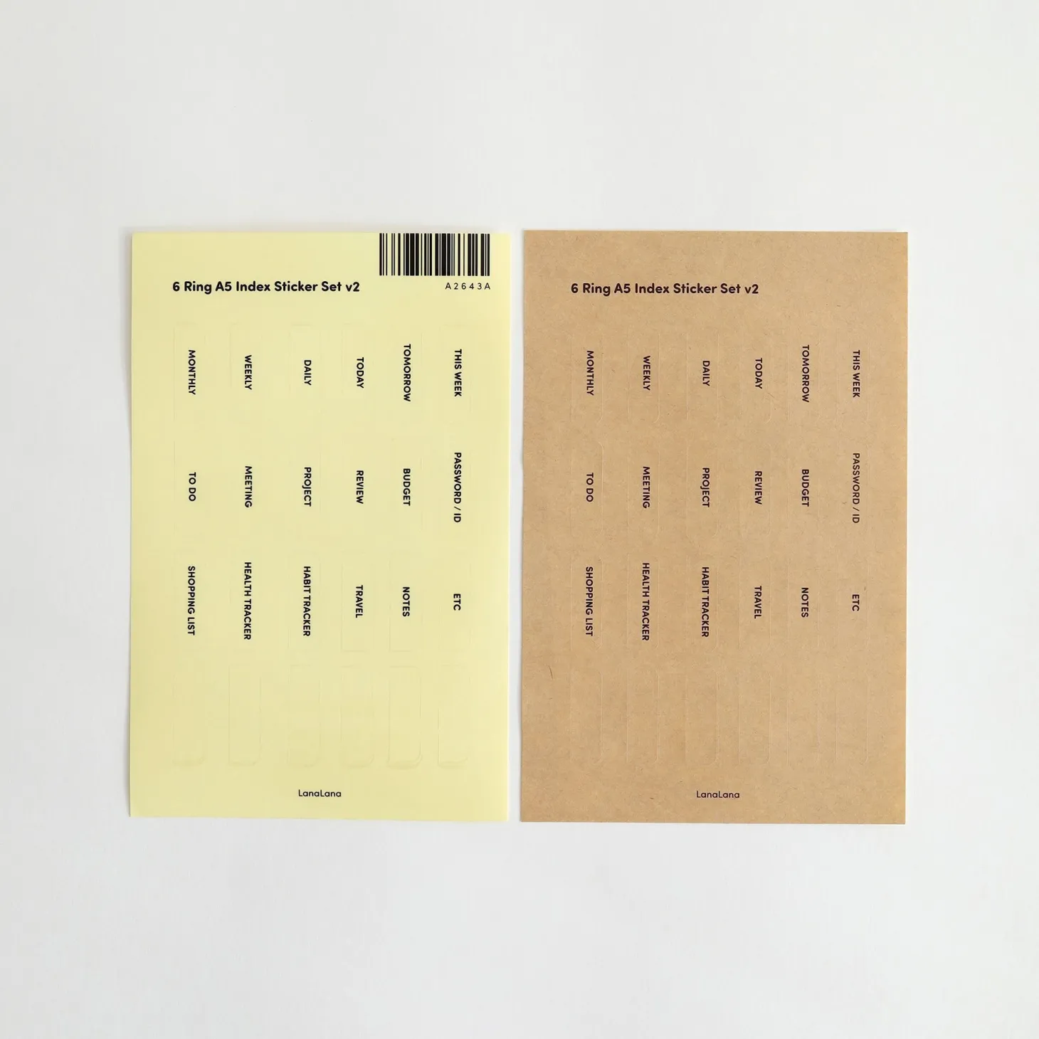 7pcs Basic 6 Ring A5 Binder Set