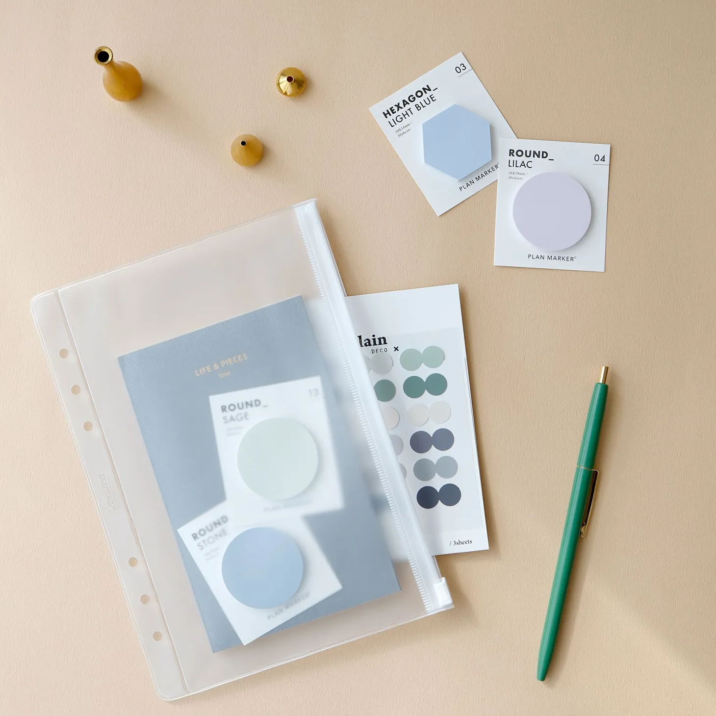 7pcs Basic 6 Ring A5 Binder Set