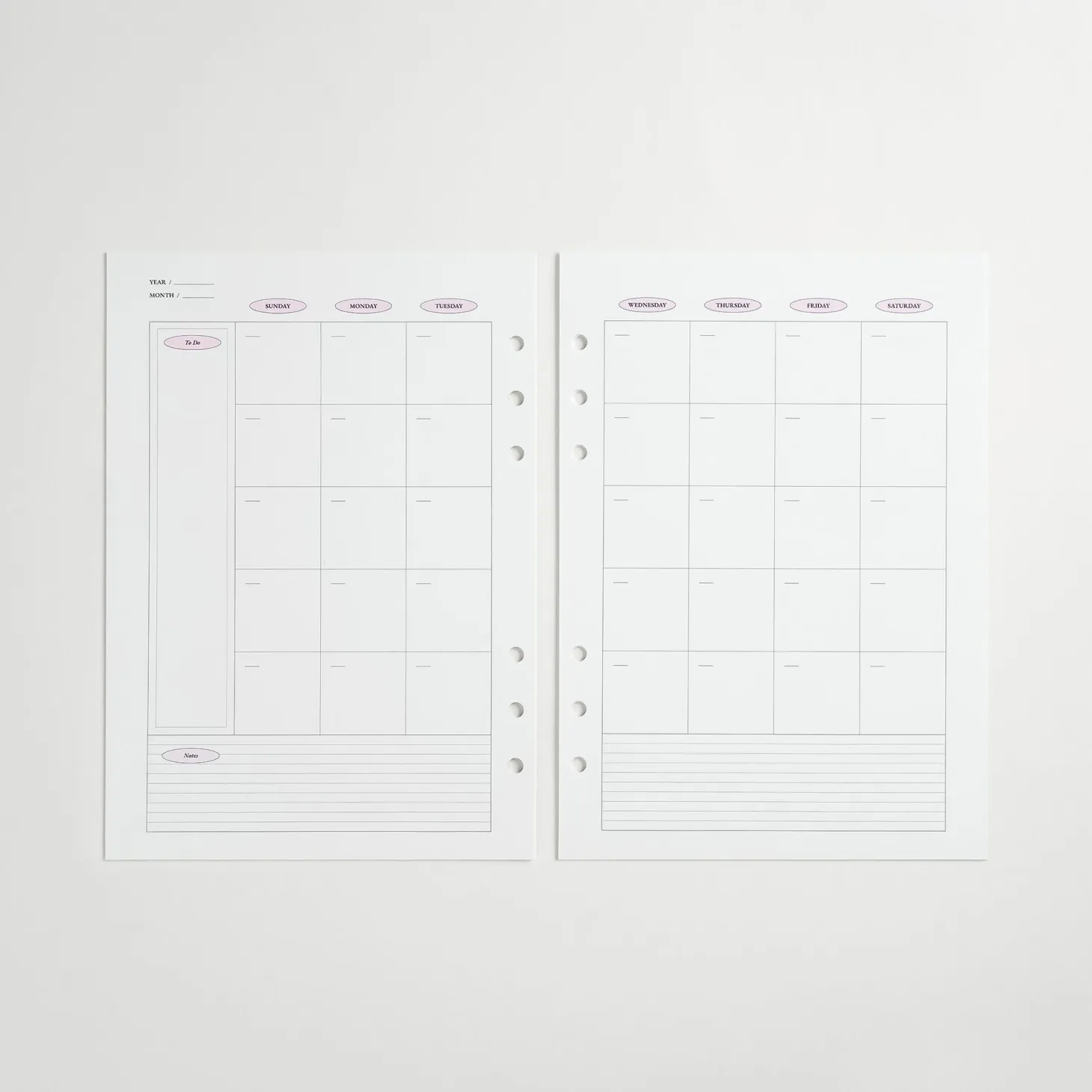 7pcs Basic 6 Ring A5 Binder Set