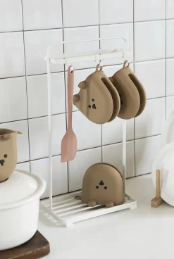 2pcs Bear Silicone Oven Mitt Set