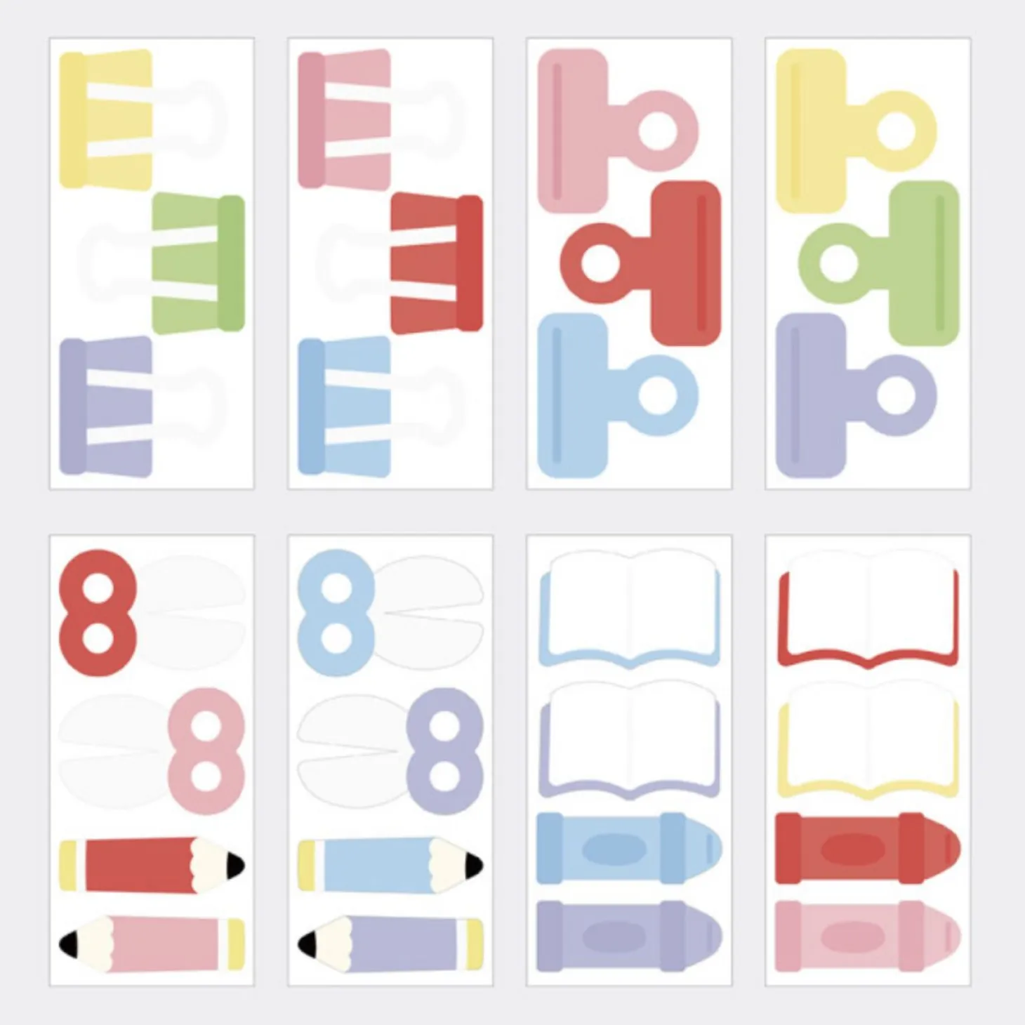 8pcs Big Point Paper Sticker Set
