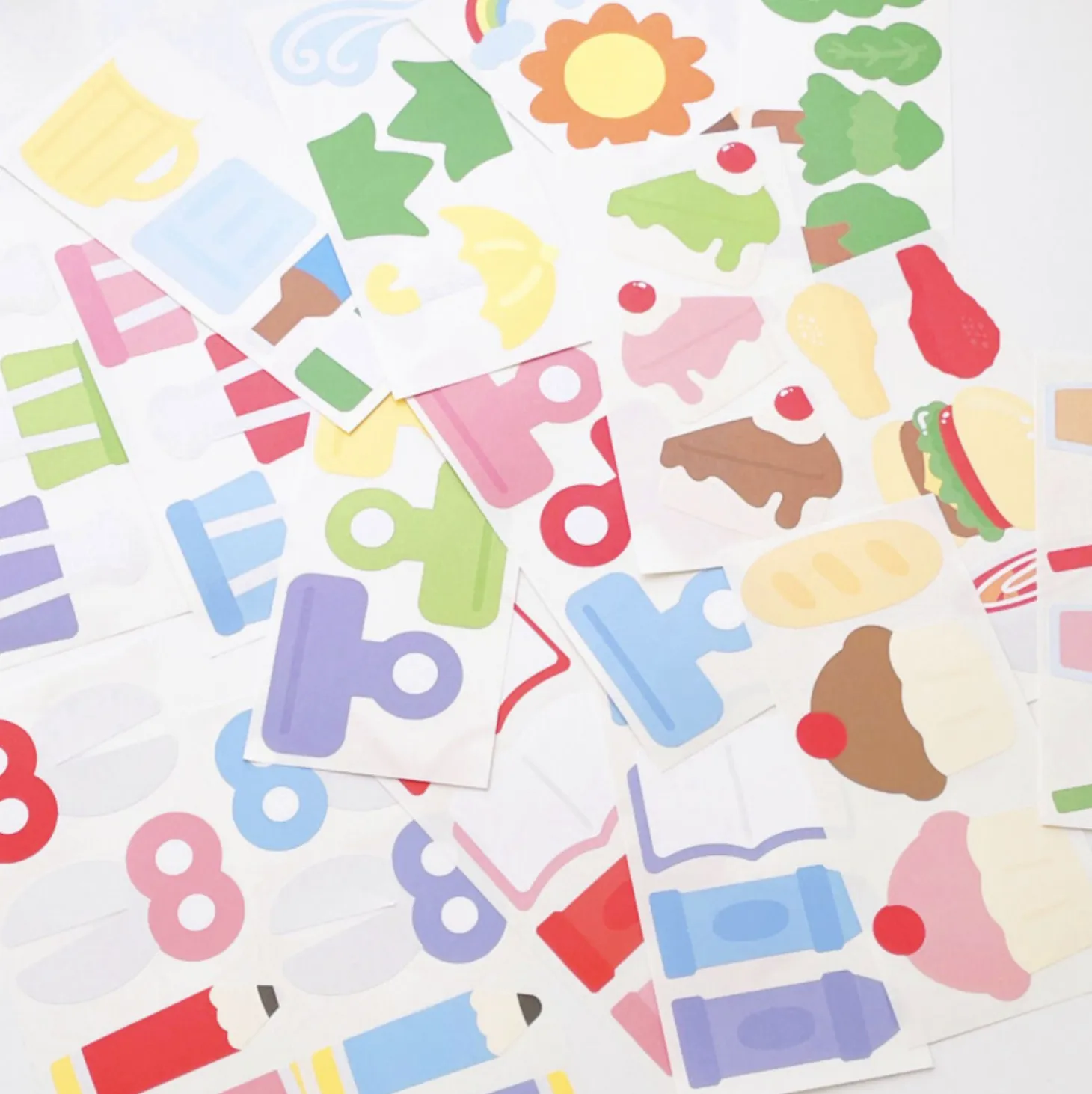 8pcs Big Point Paper Sticker Set