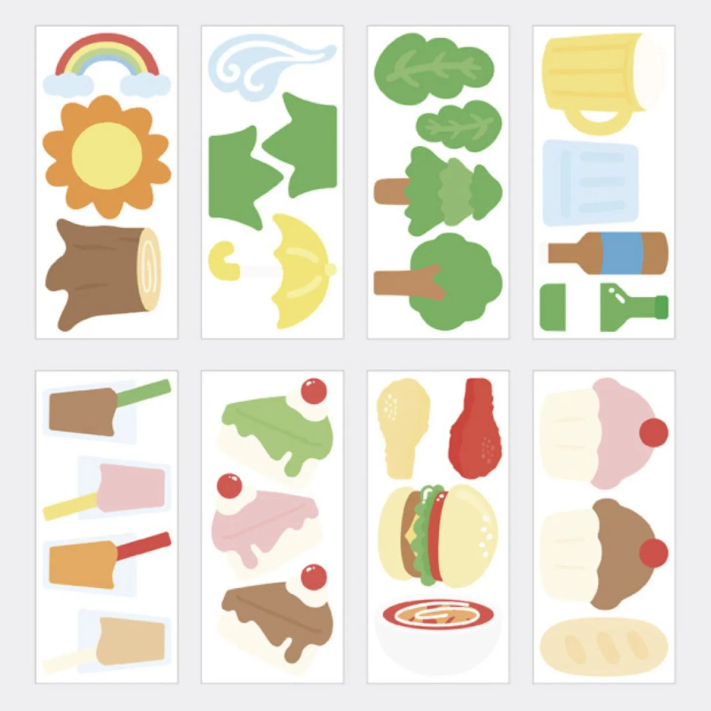 8pcs Big Point Paper Sticker Set
