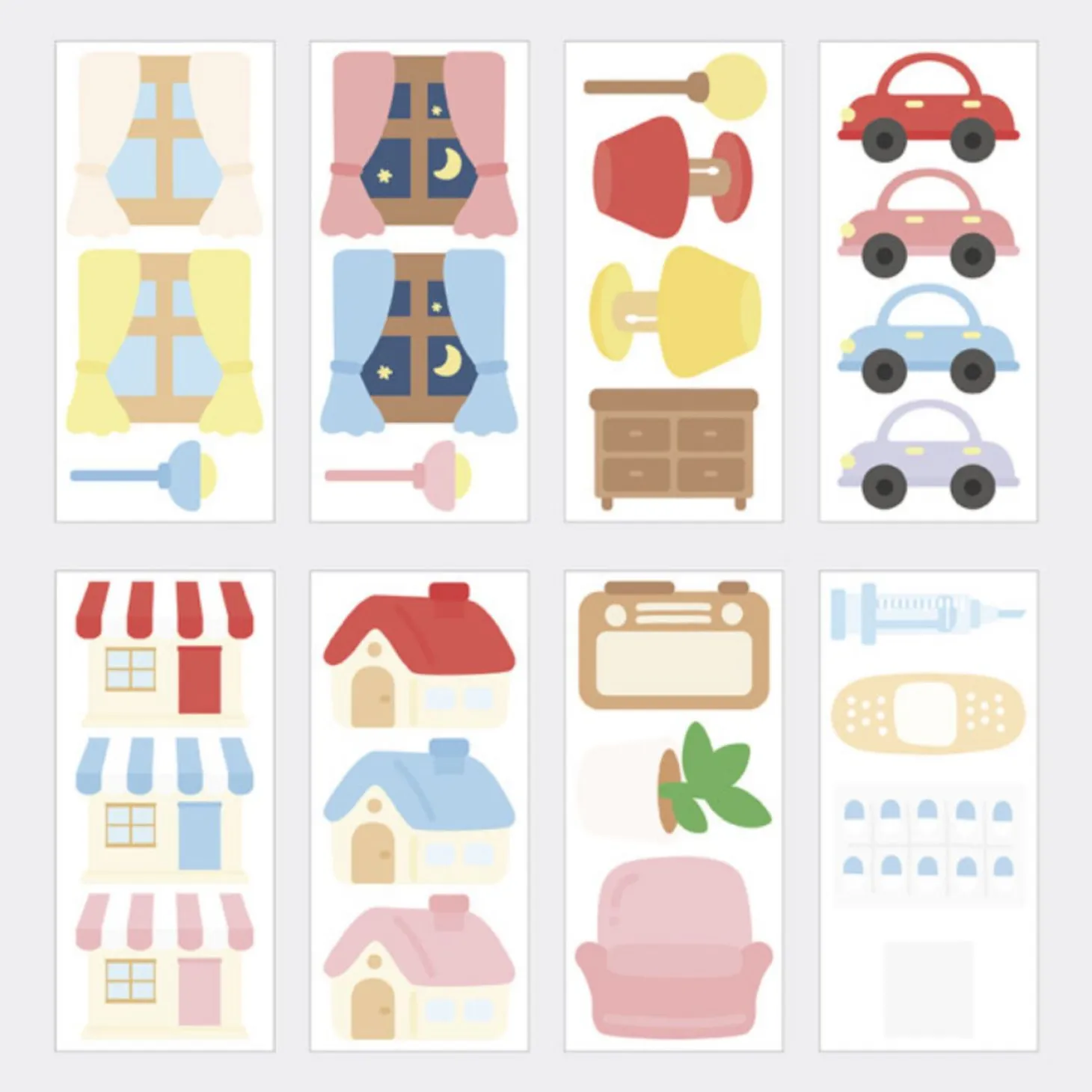 8pcs Big Point Paper Sticker Set