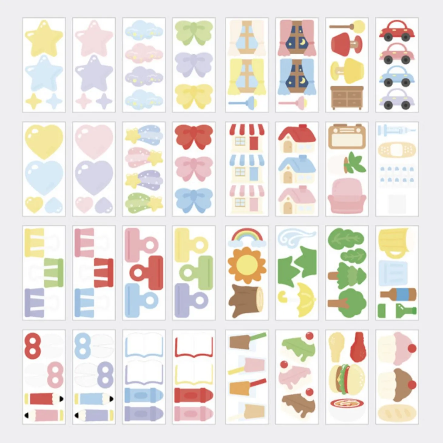 8pcs Big Point Paper Sticker Set