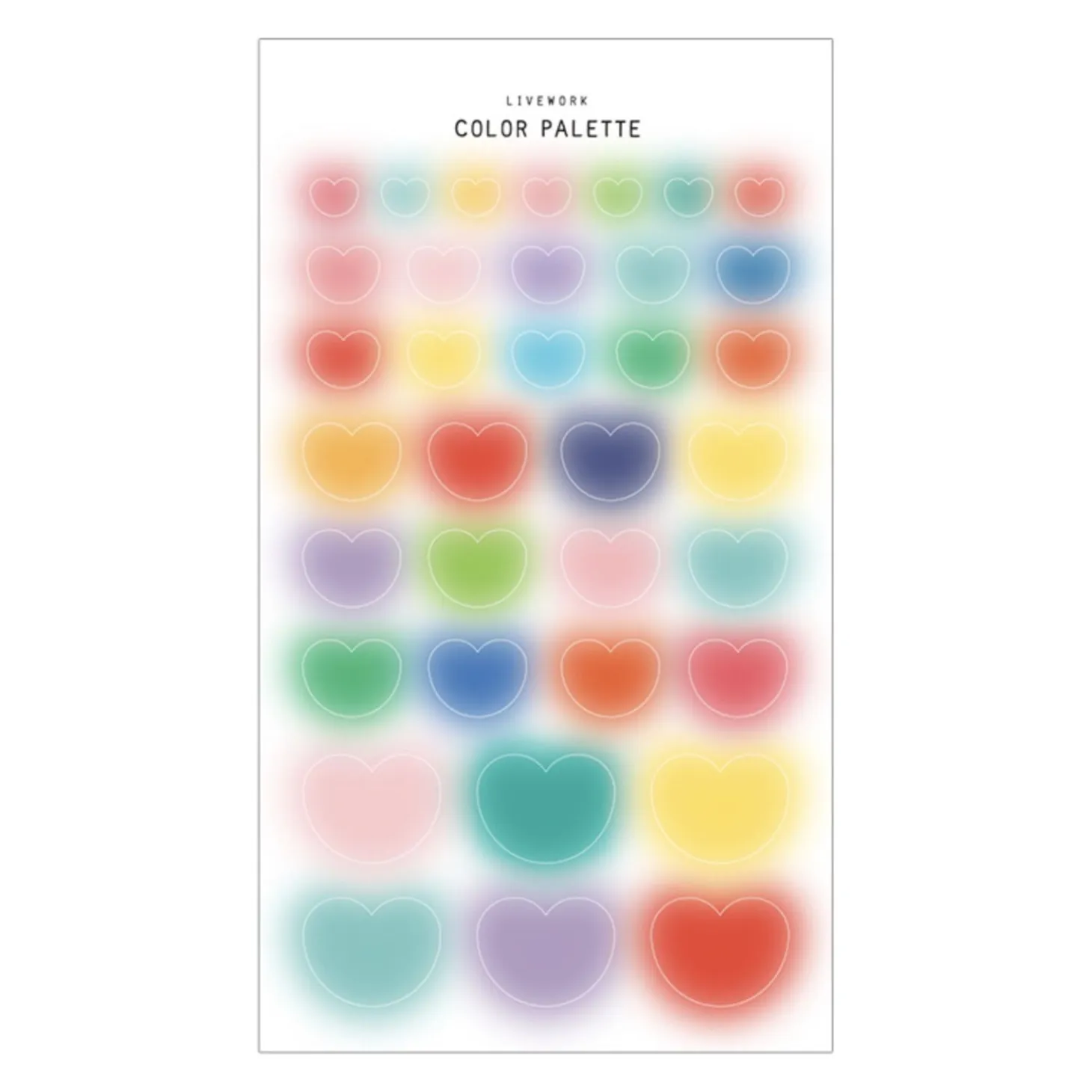 2pcs Blur Color Palette Sticker Set