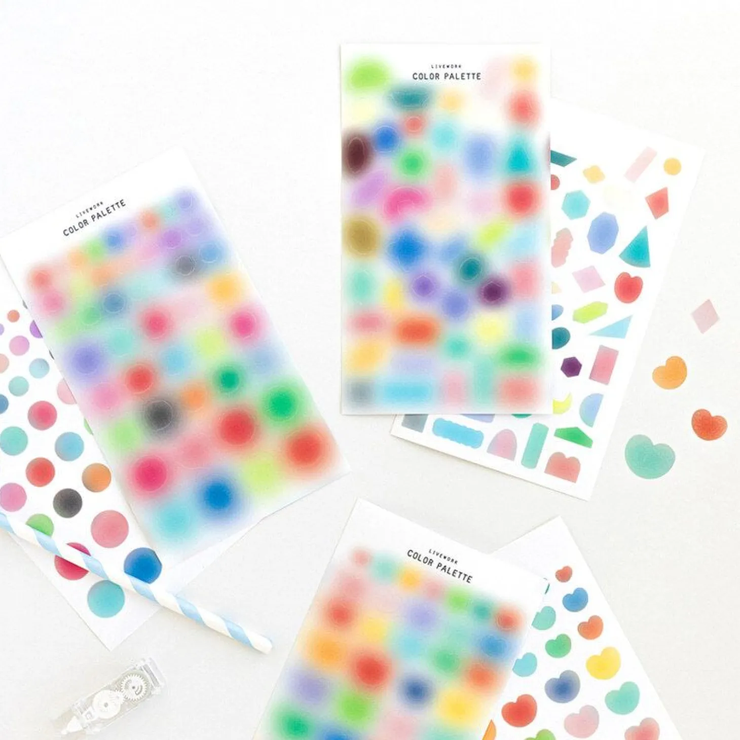 2pcs Blur Color Palette Sticker Set