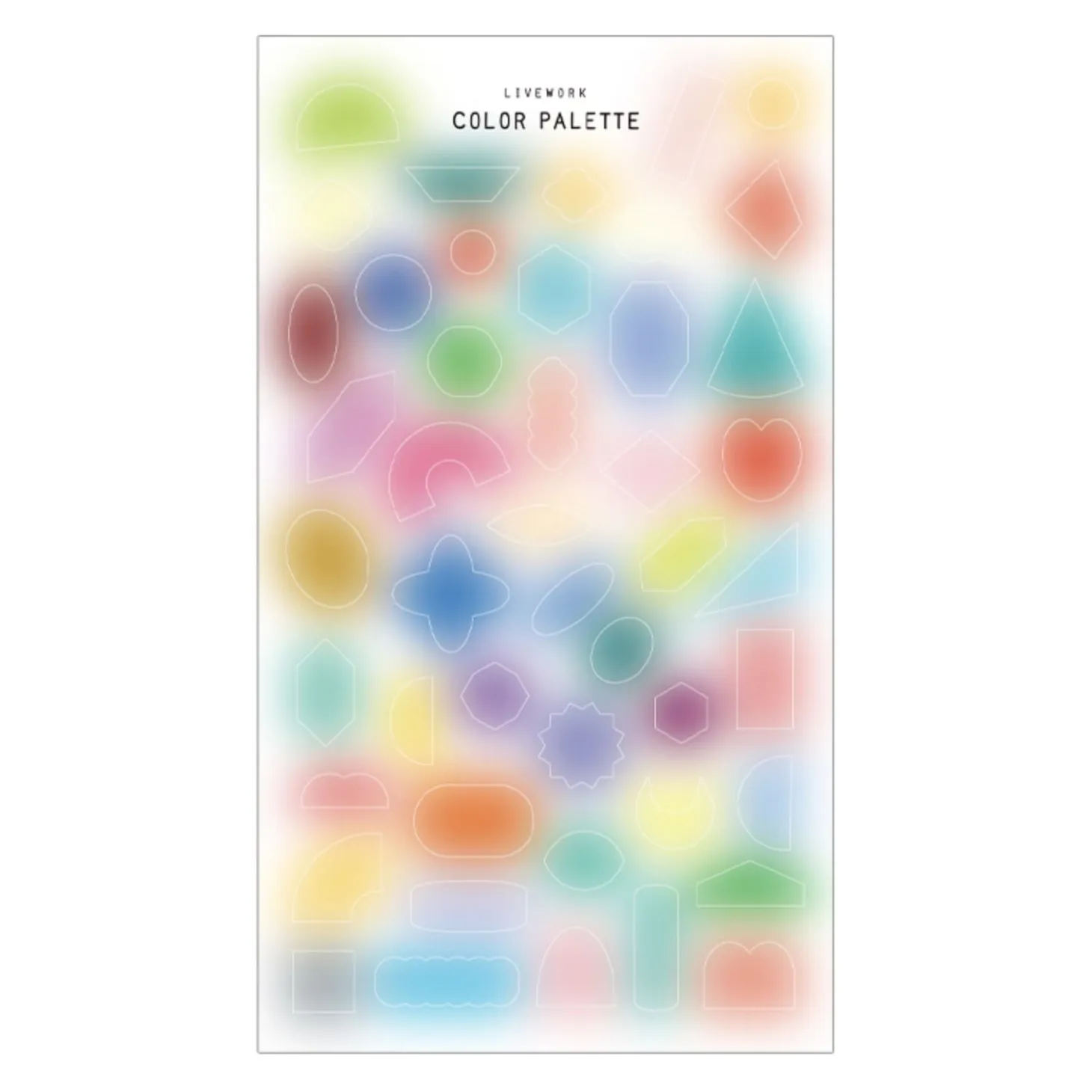 2pcs Blur Color Palette Sticker Set
