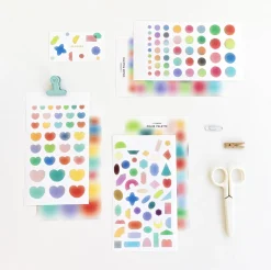 2pcs Blur Color Palette Sticker Set