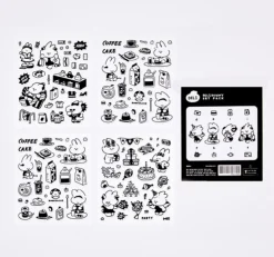 4pcs Bunny Removable Sticker Set