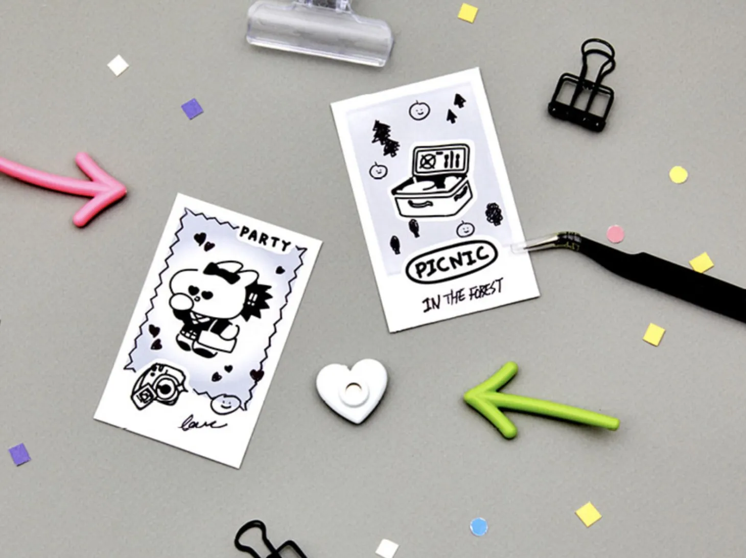 4pcs Bunny Removable Sticker Set