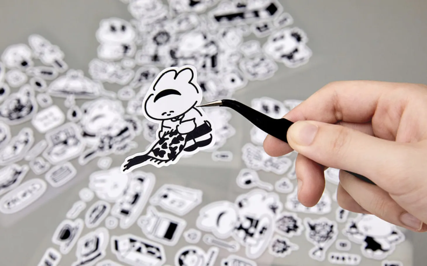 4pcs Bunny Removable Sticker Set