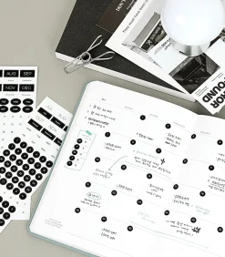 6pcs Calendar Month & Date Sticker Set