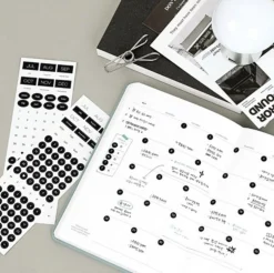 6pcs Calendar Month & Date Sticker Set