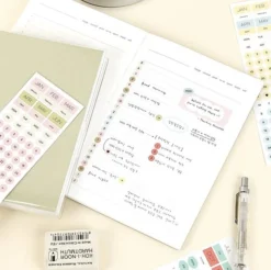 6pcs Calendar Month & Date Sticker Set